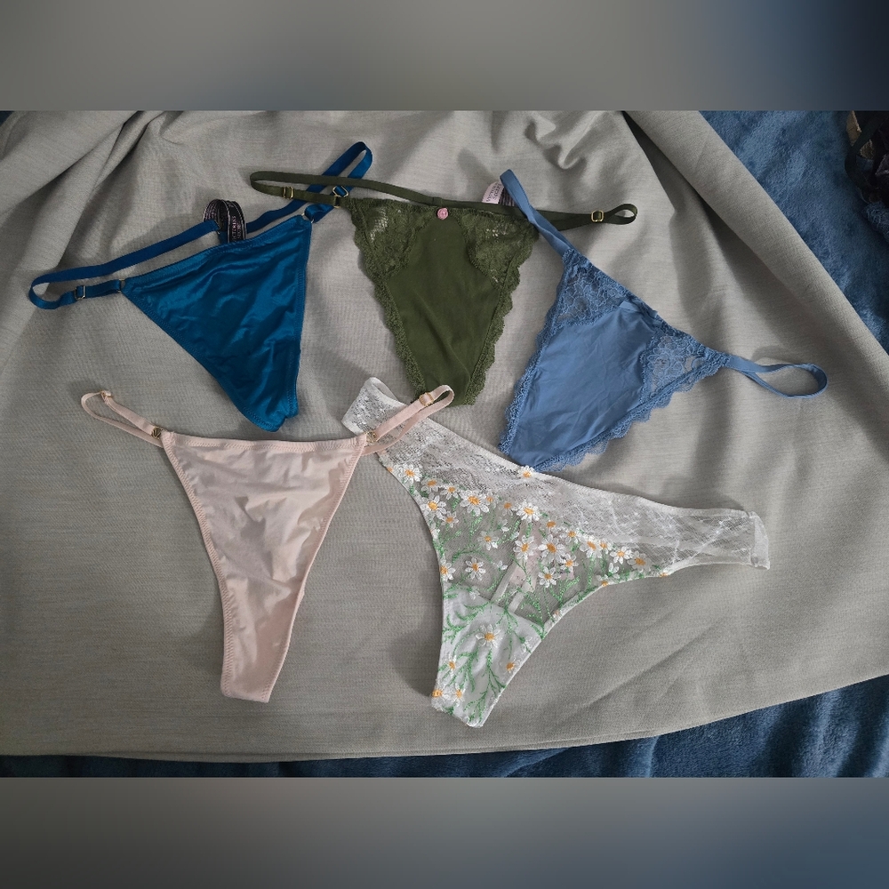 Victoria's Secret Bikini Panty Set — Pink, Blue, Olive, Teal, Floral White